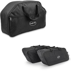 Sett: innerbag toppveske Craftride MT5 egnet for Harley Davidson King Tour Pak 94-24 + veske innervesker egnet for Harley Davidson Touring 94-24 Craftride BG1 par