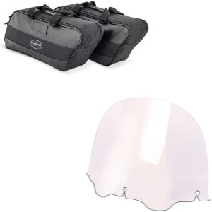 Sett: Innerveske i sideveske egnet for Harley Davidson Touring 94-22 Craftride + vindskjerm 12,5" egnet for Harley Davidson Electra-Street Glide 96-13 klar Craftride