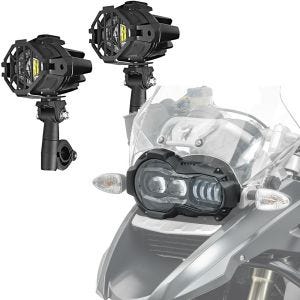 Sett: Motorsykkel LED tilleggslykt + LED hovedlykt QL2 egnet for BMW R 1200 GS / Adventure 04-13