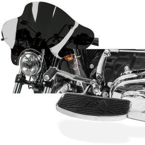 Sett: Batwing frontrute + løpebrett foran som passer til Cruiser/Chopper FB2