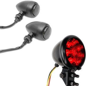 Sett: LED-indikator BL15 + LED-baklykt egnet for Chopper Lumitecs