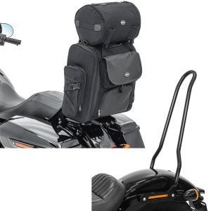 Sett: Sissybar bag SXL + sissybar egnet for choppers / custom sykler 18-24 Tampa