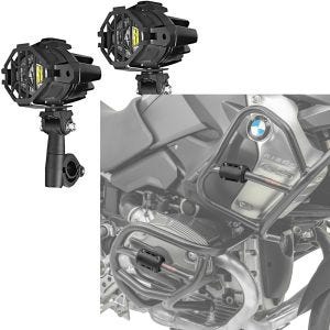 Sett: LED ekstra hovedlykt S22X+ crash bar beskyttelse CP8 22-28mm