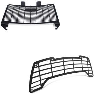 Sett: Radiatordeksel egnet for Harley Davidson Pan America 1250 21-24 KG1 + frontlysgitter frontlykt egnet for Harley Davidson Pan America 1250 21-24 SG1