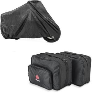 Sett: XXL presenning + Vario veske innervesker som passer for BMW R 1200 GS / ADV 13-18 vesker MV1