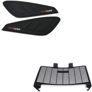 Sett: tankpute knebeskyttere + radiatordeksel egnet for Harley Davidson Pan America 1250 21-24 radiatorgrill KG1