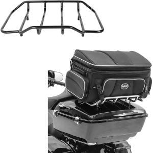 Sett: Bagasjehylle egnet for choppere / tilpassede sykler TP Touring 84-24 + halebag TT1 TP bag for bagasjehylle 73 liter