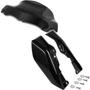 Sett: Windshield Wave 9" egnet for Harley Davidson Touring 14-24 + vindavviser varme vindbeskyttelse WA3