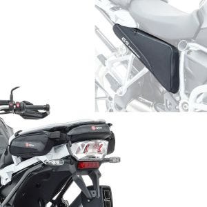 Sett: rammevesker BF3 par + halepose egnet for BMW R 1200 GS / R 1250 GS 13-23 TB3