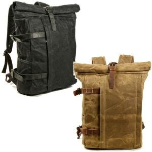 Sett: Ryggsekk Canvas VR2 Vintage 20Ltr Retro + Ryggsekk brun