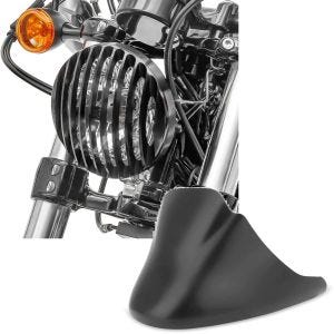Sett: frontlysgrill + frontspoiler egnet for Harley Davidson Sportster 04-20 motorspoiler CP4 matt