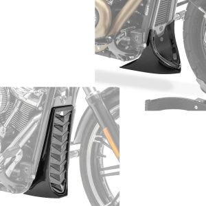 Sett: frontspoiler radiatordeksel + frontspoiler egnet for Chopper / Custombikes 04-24 frontspoiler CP9
