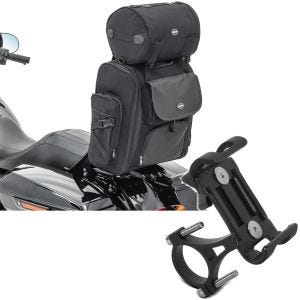 Sett: Sissybar-veske + smarttelefonholder SH5 egnet for styremobilholder aluminiumsholder