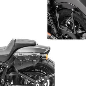 Sett: salveskeholder venstre + salveske venstre Arizona 3Ltr sideveske egnet for chopper