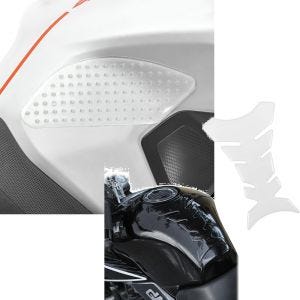 Sett: gripepute for sidetank pad M klar knepute gjennomsiktig klar + tank pad fiskebein tank beskyttelsesklistremerke