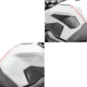 Sett: sidetankpute Grip Pad L klar knepute gjennomsiktig klar + sidetankpute Grip Pad L knepute