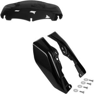 Sett: Frontrute 7" egnet for Harley Davidson Electra-Street Glide 14-23 + vindavviser varme vindbeskyttelse WA3