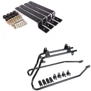 Sett: Brakettsett for chopper sidekasser + sidekasseholder egnet for choppers / custom sykler 86-17
