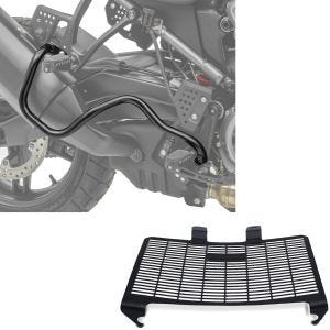 Sett: Eksosstang egnet for Harley Davidson Pan America 1250 / Special 21-24 EP1 + radiatordekselgitter KG1