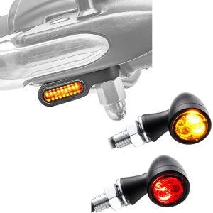 Sett: LED styrelys. XS + E-merke mottatt + LED-indikator TX1 mottatt + bremse- og baklys