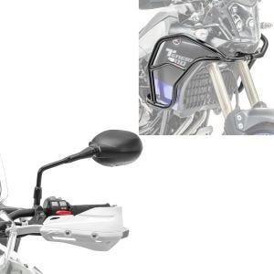 Sett: håndbeskyttere Enduro XD4 håndbeskyttere hvit + kåpebeskyttelsesstang XL egnet for Yamaha Tenere 700 19-24