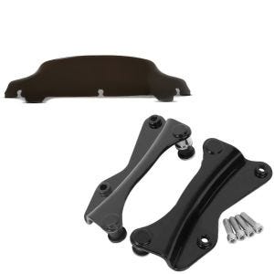 Sett: Frontrute 5" egnet for Harley Davidson Electra-Street Glide 14-24 mørk tonet. + monteringssett