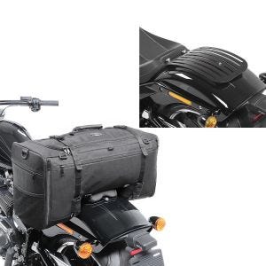 Sett: Solo Rack L1 bagasjeholder + halebag SQ1 pillion bag egnet for choppere og cruisere