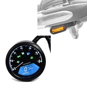 Sett: Speedometer LCD digital turteller analog TM1 + LED styreindikatorer XS