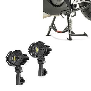 Sett: LED ekstra hovedlykt S22X + hovedstativ egnet for Honda NC 750 X 14-22