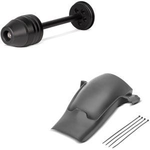 Sett: kollisjonspute bakaksel TW1 kollisjonspute bak egnet for BMW R 1250 GS / R 1200 GS LC + sprutbeskyttelse innerskjerm