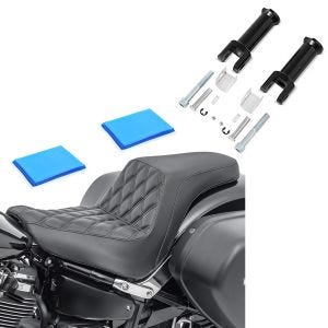 Sett: pillion fotstøtteholder + dobbel sete gel egnet for Harley Davidson Sport Glide 18-24 Duo Seat SP8