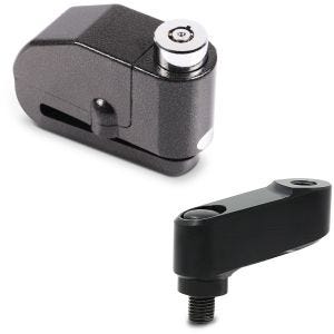 Sett: Bremseskivelåsalarm 120dB tyverisikring + speilforlenger, par, 40 mm