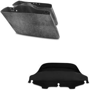 Sett: innvendig fôr for sidekofferter + frontrute Wave 8" egnet for Harley Davidson Electra-Street Glide 96-13