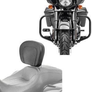 Sett: Førerrygg + styrtbøyle egnet for Harley Davidson Touring 09-24 TR2