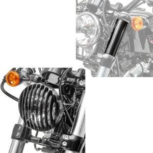 Sett: frontlysgrill + gaffeldeksel egnet for Harley Davidson Sportster Forty-Eight 48 16-20 GC2