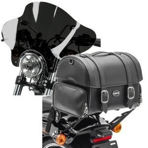 Sett: Windshield Batwing + tail bag FP egnet for Cruiser og Retro 32 liter