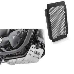 Sett: motorbeskyttelse + radiatordeksel egnet for Triumph Bonneville T120 16-24 KG1