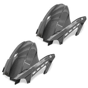 2x bakhjulsdeksel egnet for Kawasaki Z 900 17-24 bakskjerm Zaddox sparesett i karbonlook
