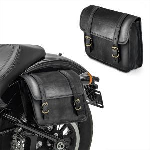 2x motorsykkel salveske Craftride SV6L vintage bag venstre 6 liter i svart sparesett