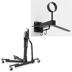 Sett: Sentralstativ uten adapterplate sw Power-Evo ConStands med motorsykkelgarderobe WH1 sw