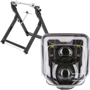 Sett: Balanser motorsykkel WU-2 balanseringsenhet sw ConStands med LED hovedlys Husqvarna med ECE GP1