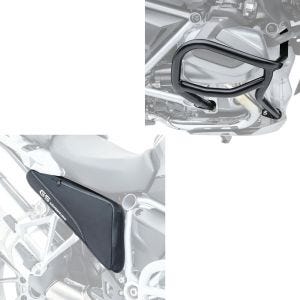 Sett: Motorsykkelrammevesker BF3 tilleggsvesker par sw Bagtecs med crashbar egnet for BMW R 1250 GS 19-23 L2 crashbar
