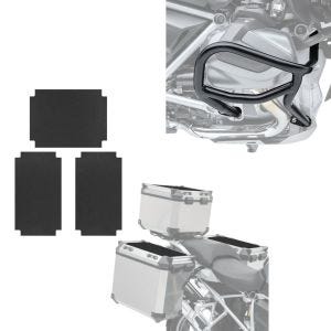 Sett: Crash bar egnet for BMW R 1250 GS 19-23 L2 Motoguard med klistremerke for aluminiumskoffert ADX 3-delt skinn