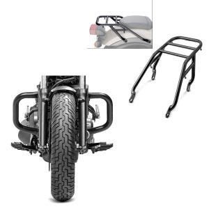 Sett: Crash bar egnet for Honda Rebel 500 CMX 17-24 Craftride med bagasjehylle sw GT1