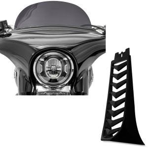 Sett: Frontrute egnet for Harley Davidson Sport Glide 18-24 Craftride M frontrute mørk tonet + frontspoiler egnet for Harley Davidson Softail 18-24 Radiatordeksel Craftride CV6 matt svart