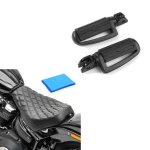 Sett: Førerfotstøtter egnet for Harley Davidson Softail 18-24 Craftride ST4 svart + Solo sete gel egnet for Harley Davidson Softail Street Bob / Standard 18-24 sete DS4