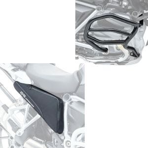 Sett: Motorsykkelrammevesker BF3 tilleggsvesker par sw Bagtecs med crashbar egnet for BMW R 1250 GS 19-23 XL4 crashbar