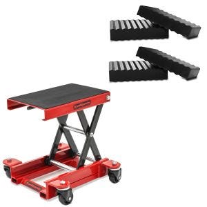 Løft manøvreringshjelp rød + sett med 4 tilbehør egnet for Customlift