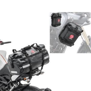 Bakbag Drybag XB50 + kollisjonsstang bag par passende for Suzuki V-Strom 650 / XT