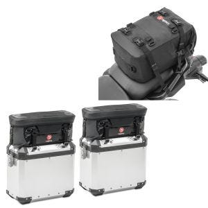 Sett 2x ekstra pose aluminiumskoffert + halepose 20 liter
